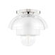 Ruby 1 Light 8 inch Polished Nickel Flush Mount Ceiling Light
