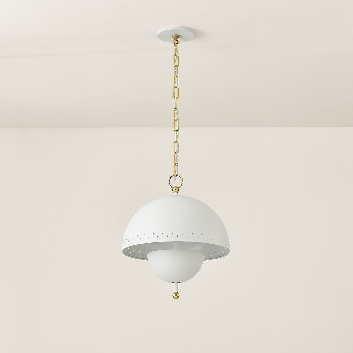 Jojo 2 Light 15 inch Aged Brass/Soft White Pendant Ceiling Light