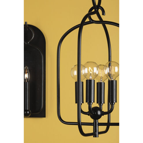 Mallory 4 Light 12 inch Aged Iron Pendant Ceiling Light, Small