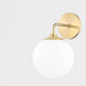 Stella 1 Light 7 inch Aged Brass Wall Sconce Wall Light