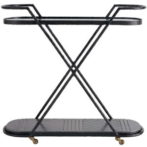 Nakoa 34 inch Black Bar Cart
