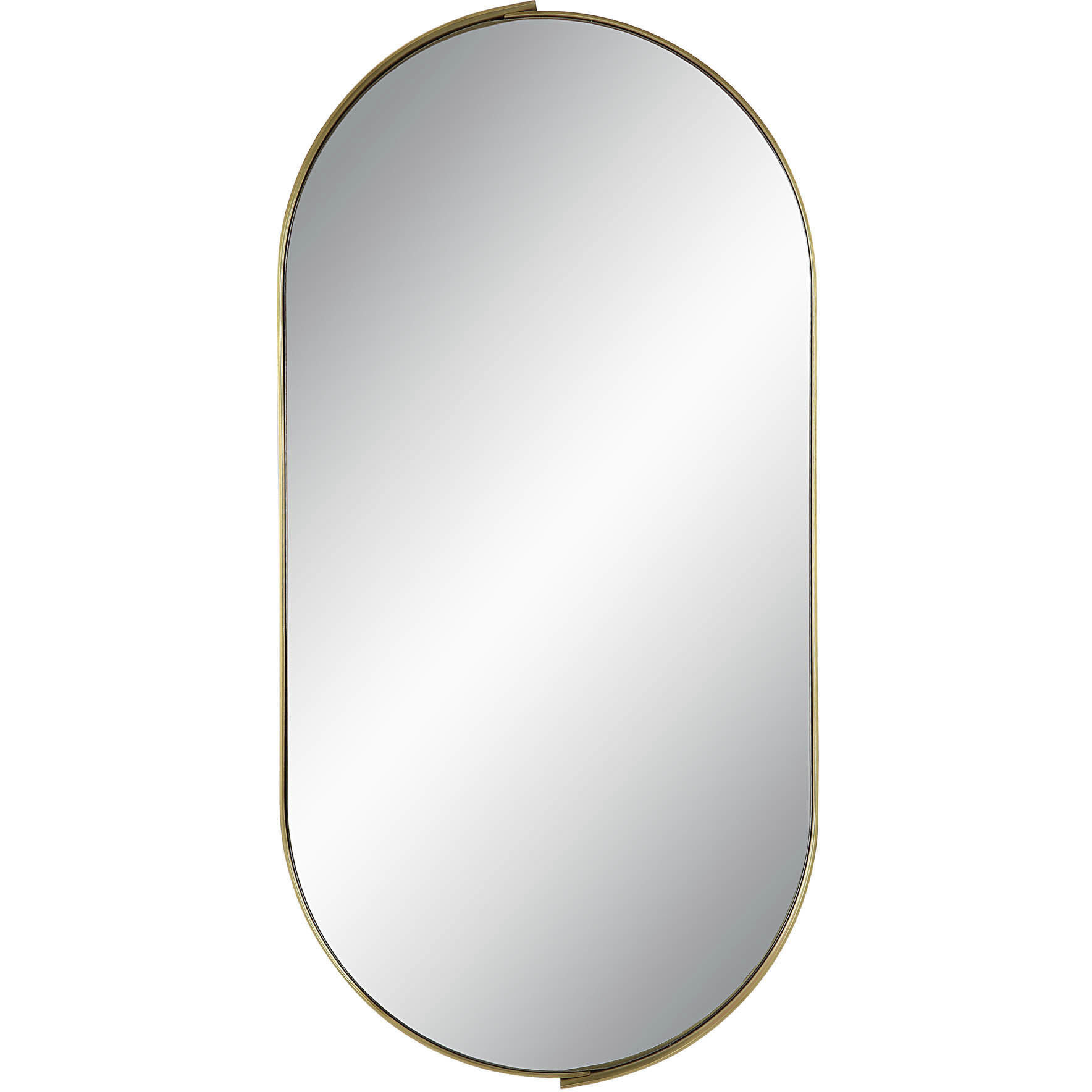 Aleah 40 X 20 inch Satin Brass Wall Mirror