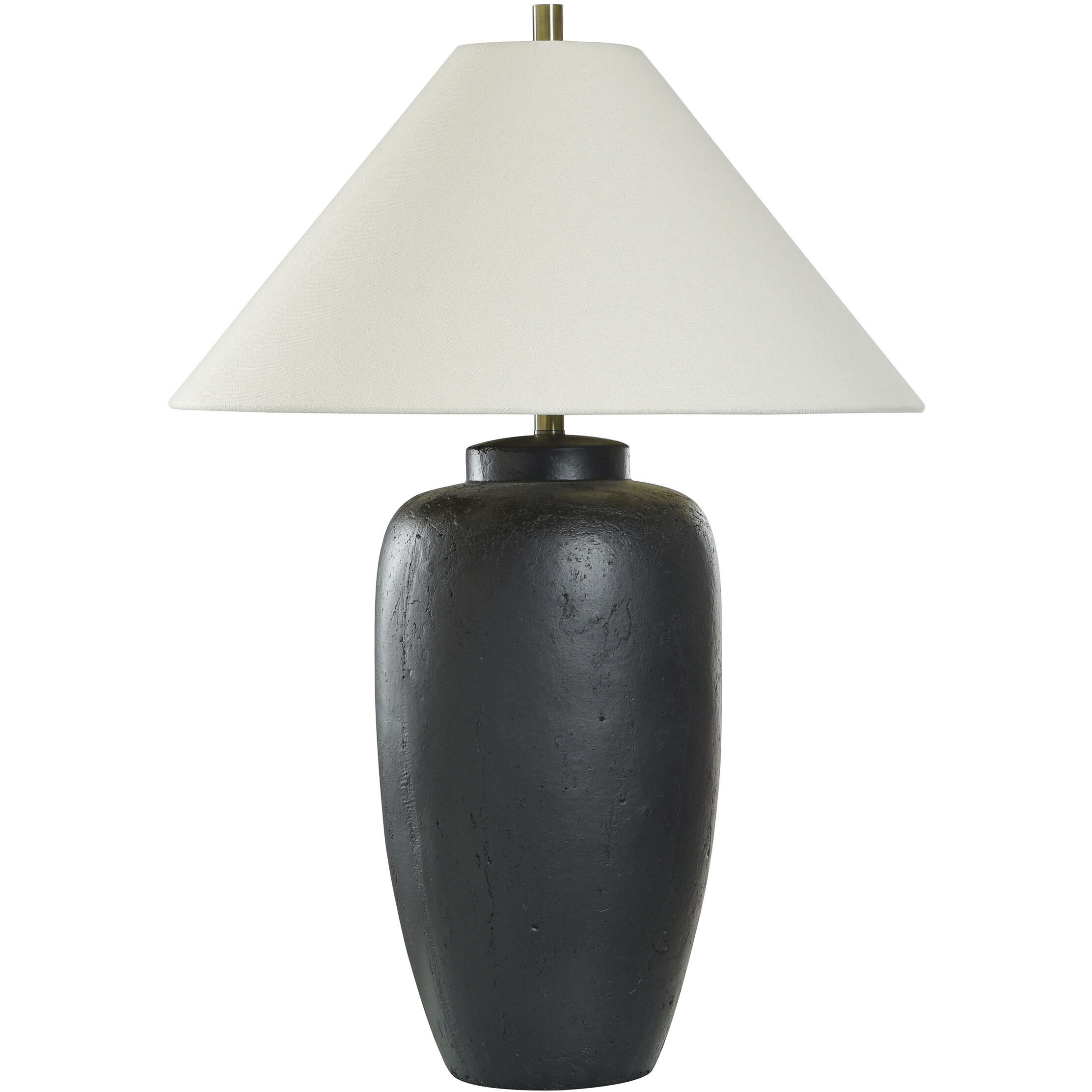 Bandzi 35 inch 100.00 watt Matte Black and White Table Lamp Portable Light