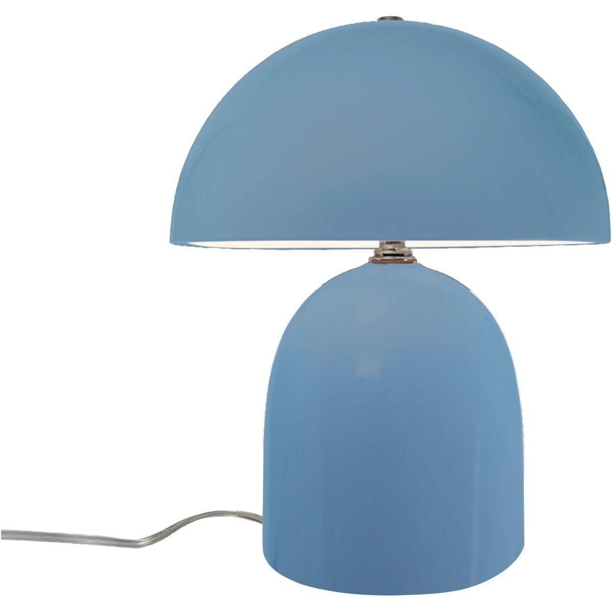 Portable 12 inch 60.00 watt Sky Blue and Polished Nickel Portable Lamp Portable Light