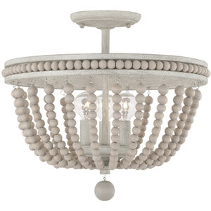 Handley 3 Light 15.5 inch Sand Dollar Semi-Flush Ceiling Light