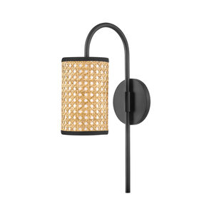 Dolores 1 Light Soft Black Wall Sconce Wall Light