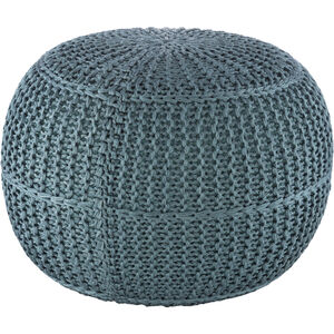 Dita 14 inch Aqua Outdoor Pouf, Round