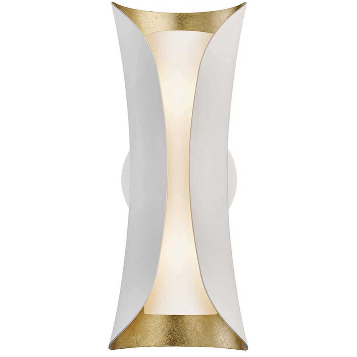 Josie 2 Light 5 inch Gold Leaf / White Wall Sconce Wall Light in Gold Leaf and White 