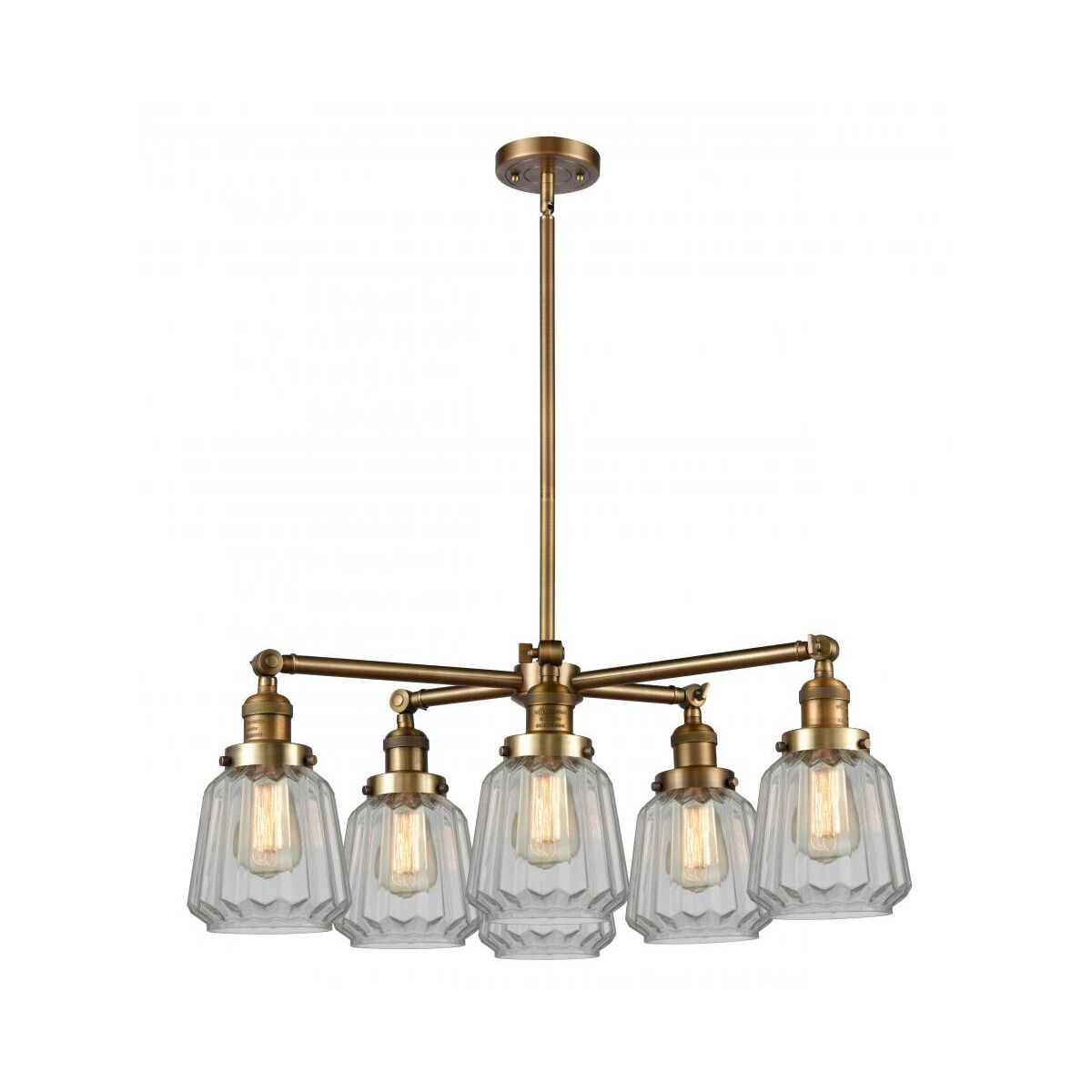 Franklin Restoration Chatham 6 Light 30 inch Antique Brass Chandelier Ceiling Light in Incandescent, Clear Glass, Franklin Restoration