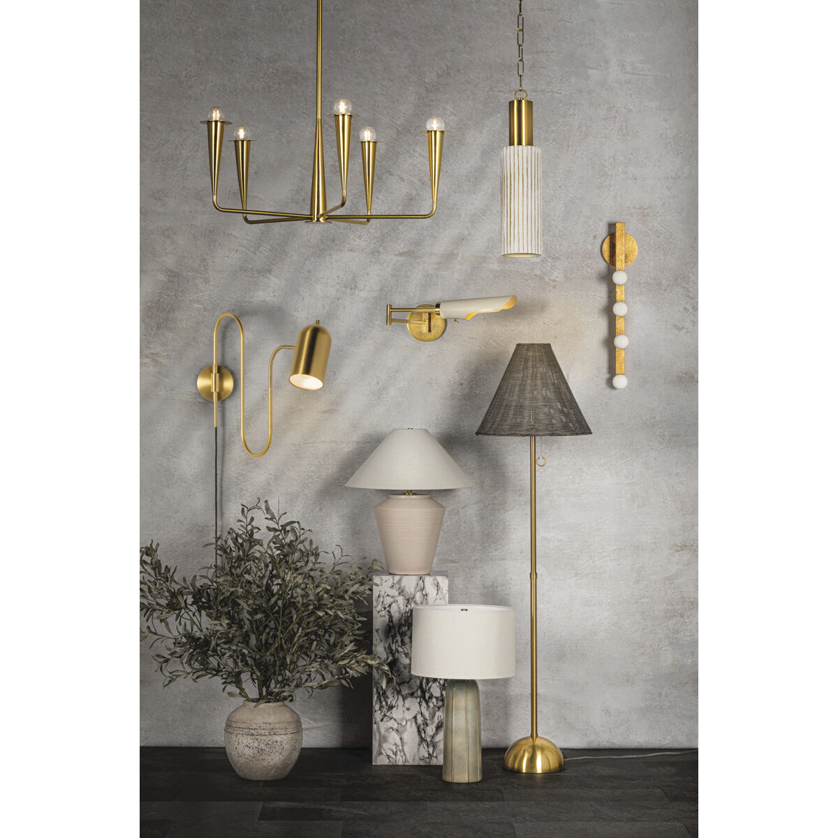 Rachie 23 inch 15.00 watt Aged Brass and Ceramic Whitewash Terracotta Table Lamp Portable Light