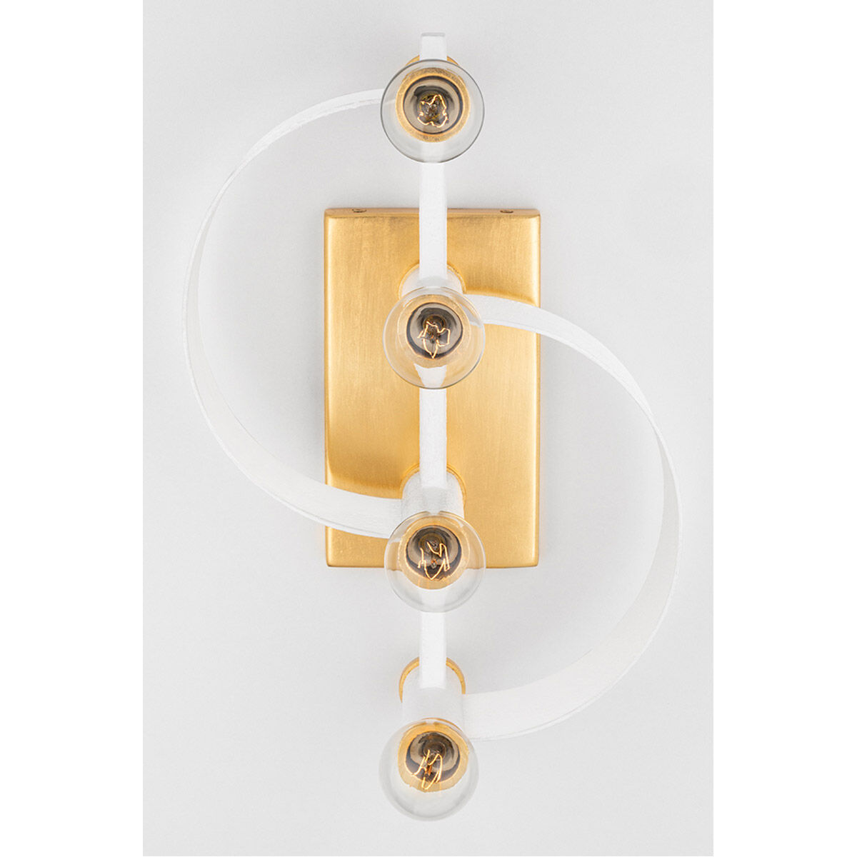Maddie 4 Light 10 inch Gold Leaf/White Wall Sconce Wall Light