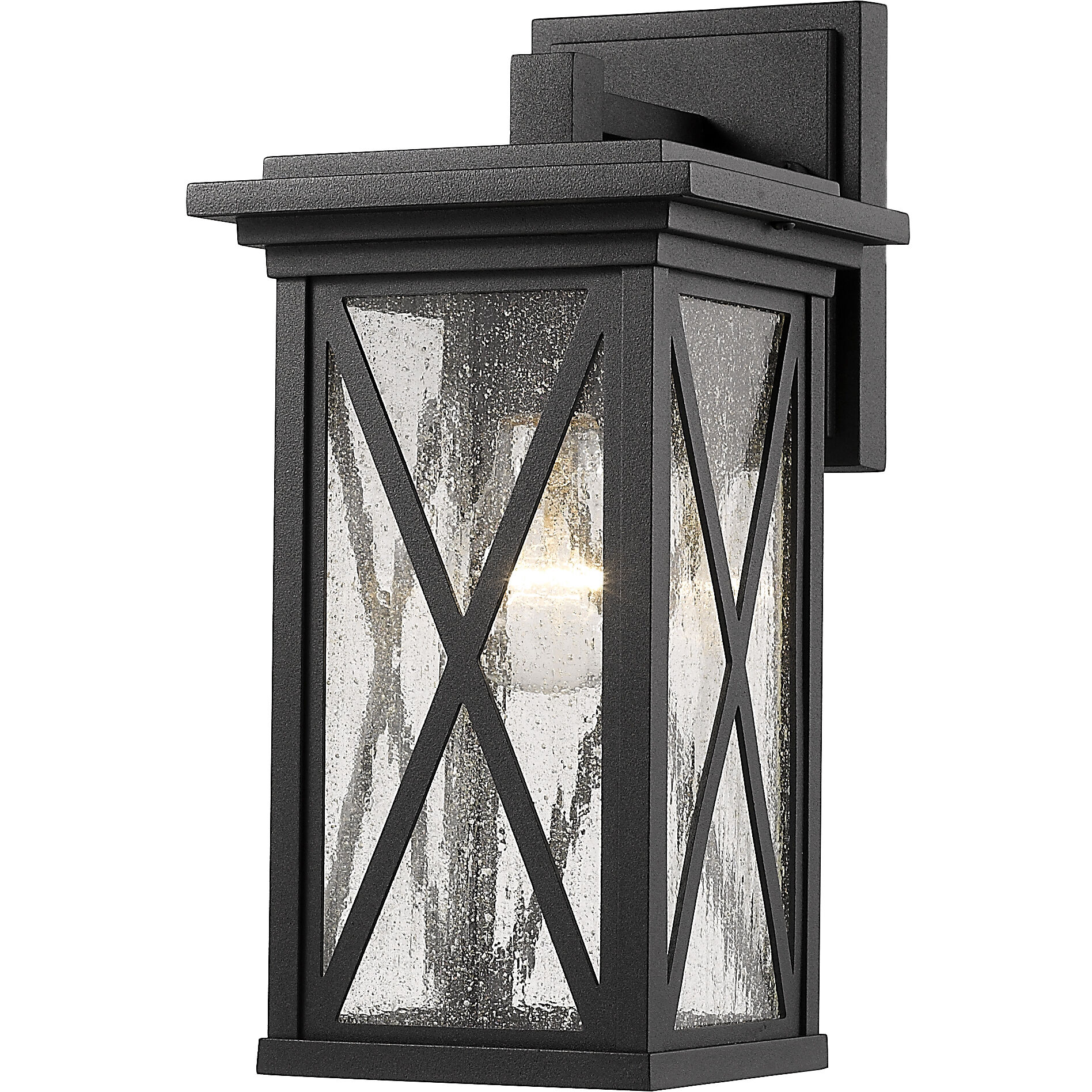 Brookside 1 Light 12.25 inch Black Outdoor Wall Light