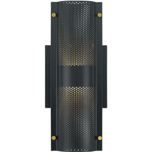Westcliffe LED 12 inch Gold and Black Outdoor Wall Sconce