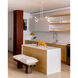 Elsa 6 Light 50 inch Textured White Linear Ceiling Light
