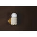 Bibi 1 Light 5 inch Aged Brass/Ceramic Antique Ivory Wall Sconce Wall Light