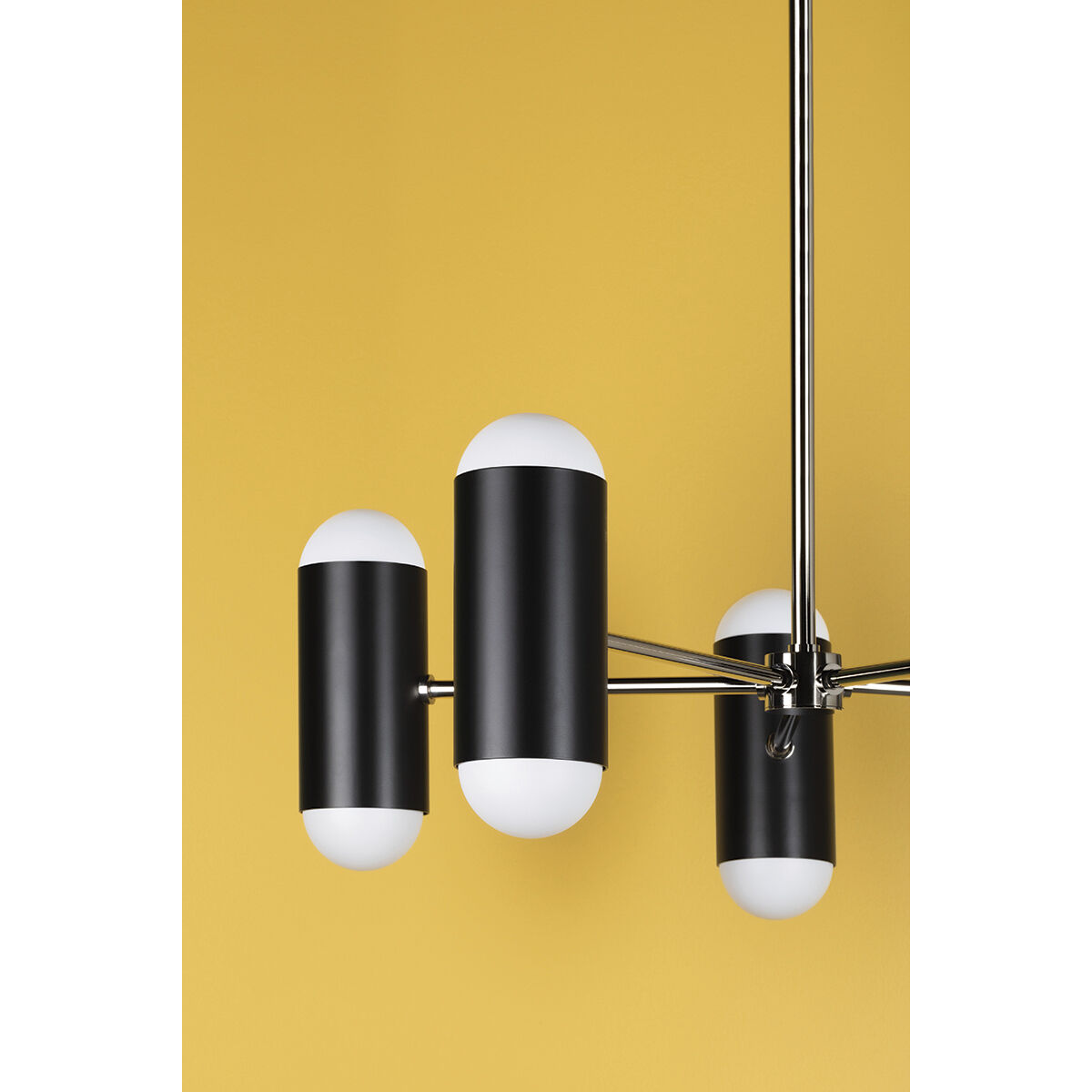 Kira 10 Light 27 inch Polished Nickel/Soft Black Chandelier Ceiling Light