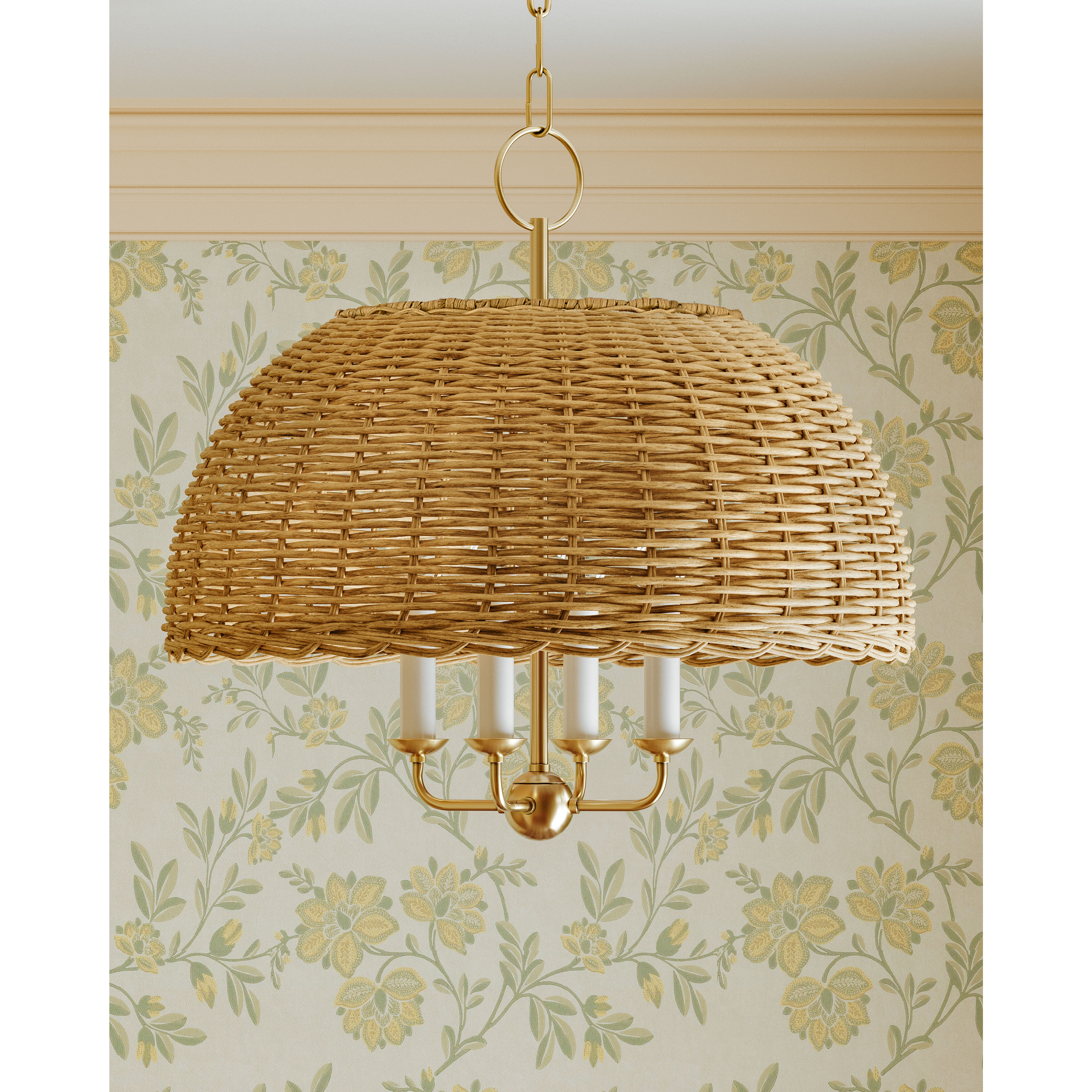 Arwen 4 Light 20 inch Aged Brass Chandelier Ceiling Light