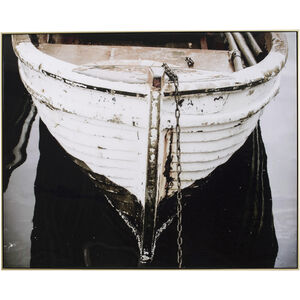 Waterfront Black/White Wall Art, Boat