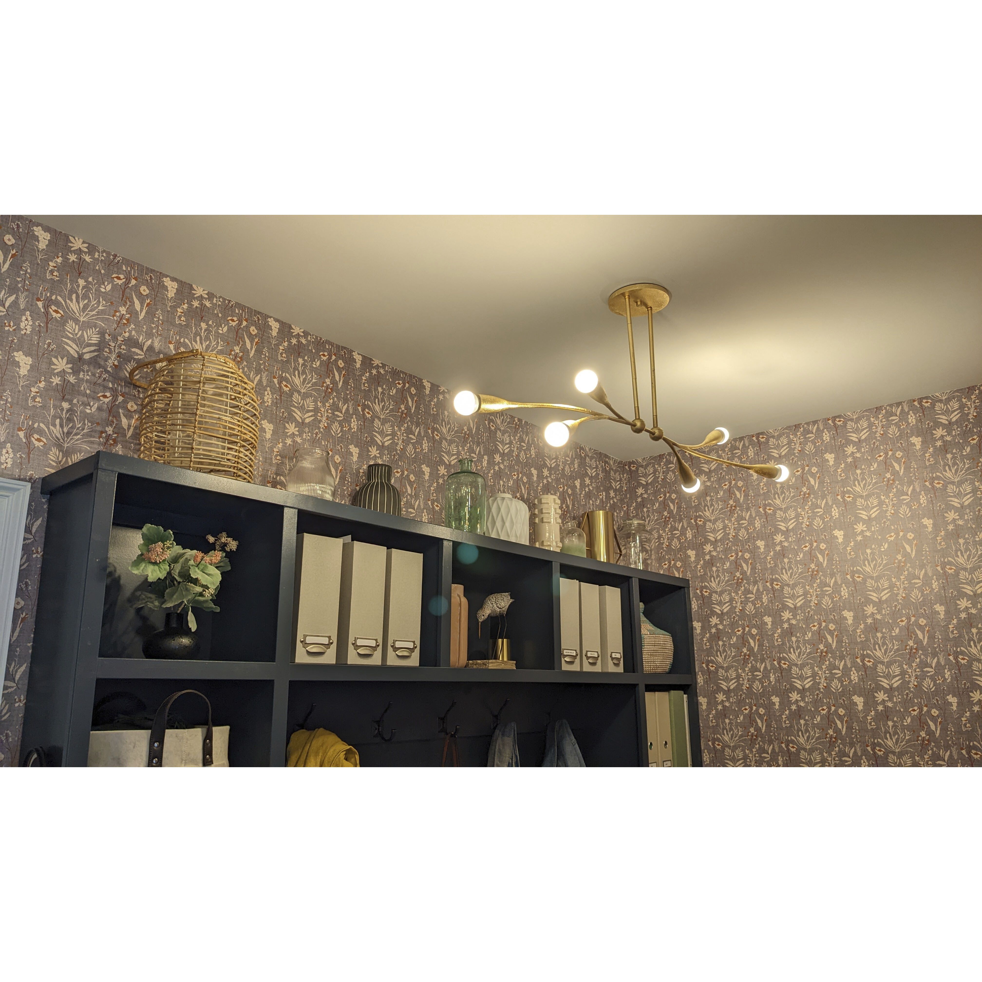 Elsa 6 Light 50 inch Gold Leaf Linear Ceiling Light