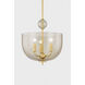 Arianne 3 Light 13 inch Aged Brass Indoor Lantern Ceiling Light