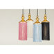 Scarlett 1 Light 5 inch Gold Leaf Pendant Ceiling Light in White Silk Tassels