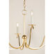Jaclin 6 Light 34.5 inch Gold Leaf Chandelier Ceiling Light