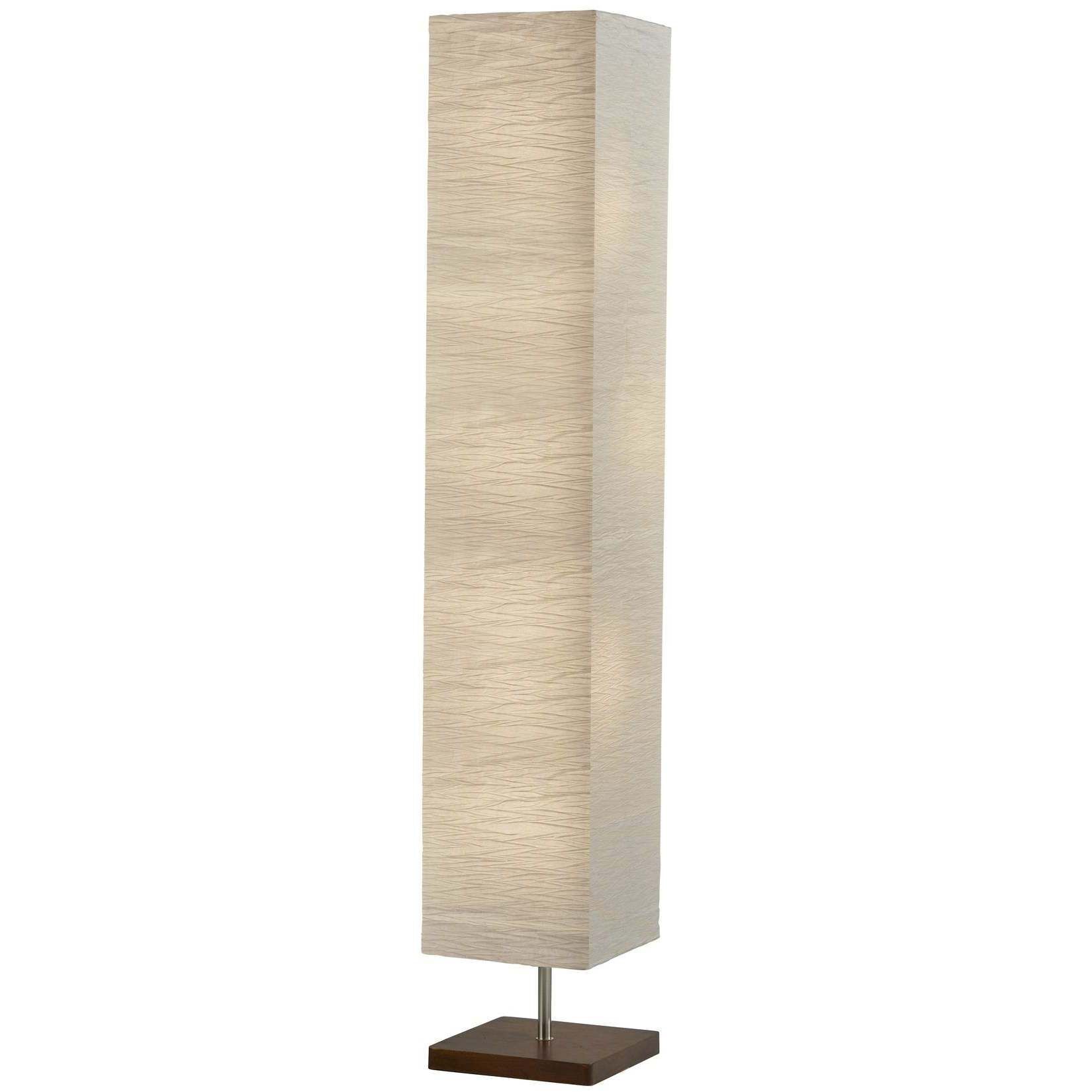 Adesso Dune 57.25 inch 60 watt Brushed Steel with Walnut Rubberwood Floorchiere Portable Light 8022-15 - Open Box