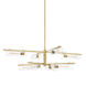 Ariel 8 Light 53 inch Aged Brass Chandelier Ceiling Light