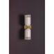 Liba 2 Light 4.75 inch Aged Brass/Soft Peignoir Wall Sconce Wall Light