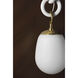 Marina 1 Light 9 inch Aged Brass/Textured White Combo Pendant Ceiling Light