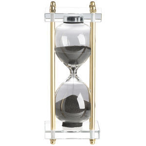 Modern Black and Gold and Clear Hourglass