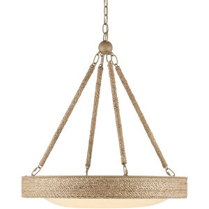 Hopscotch 1 Light 24 inch Natural/Frosted White/Beige/Sugar White Chandelier Ceiling Light