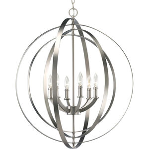 Buster 6 Light 28 inch Burnished Silver Foyer Pendant Ceiling Light