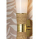 Mica 2 Light 4.75 inch Aged Brass Wall Sconce Wall Light