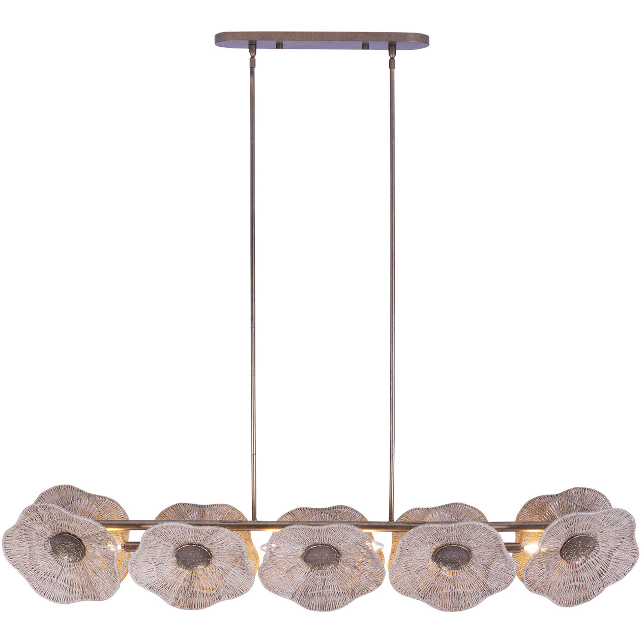 Poppy Island Light Ceiling Light in Pearlized Antique Brass