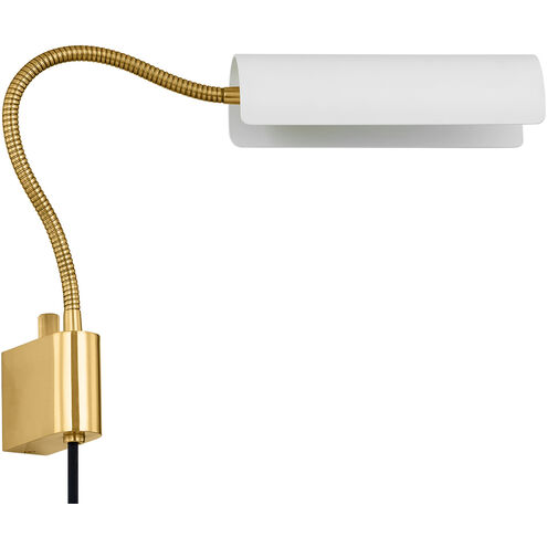 Cassandra 1 Light 3.25 inch Aged Brass/Soft White Plug-in Sconce Wall Light