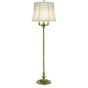 Ellie 61 inch 150 watt Burnished Brass Floor Lamp Portable Light