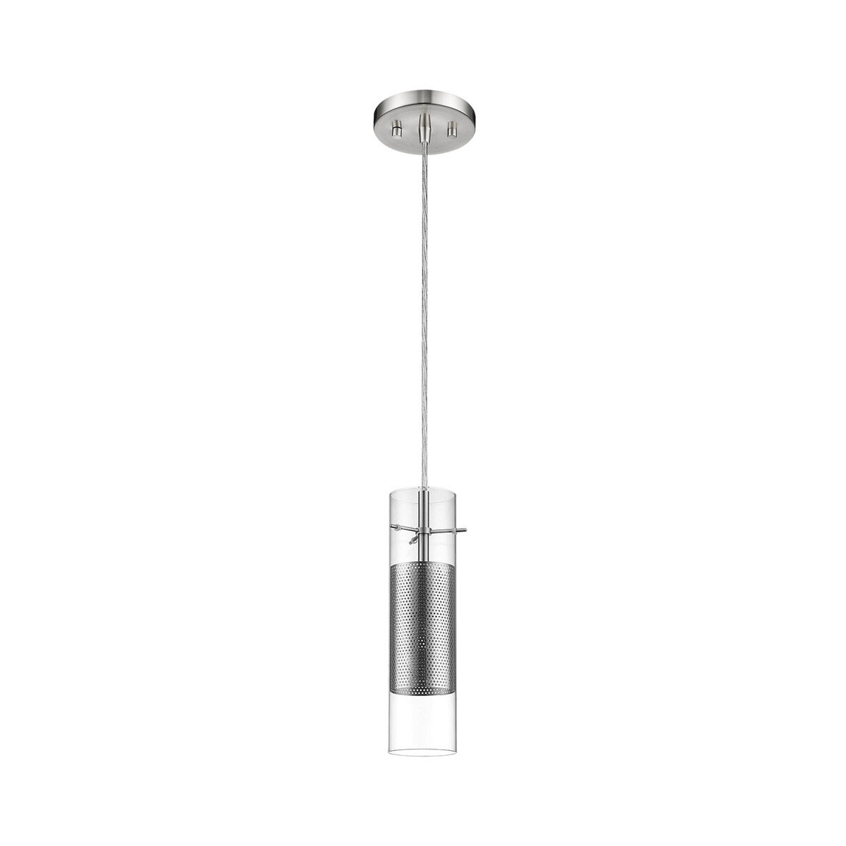 Scope 1 Light 3.25 inch Brushed Nickel Pendant Ceiling Light