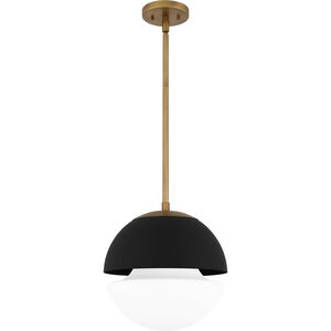 Marley 1 Light 12 inch Weathered Brass Mini Pendant Ceiling Light