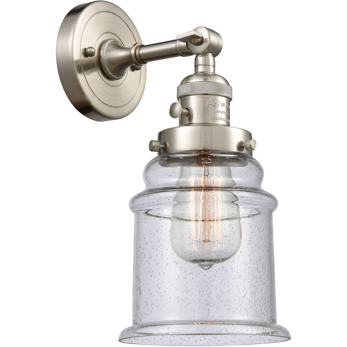 Franklin Restoration Canton LED 7 inch Brushed Satin Nickel Sconce Wall Light, Franklin Restoration