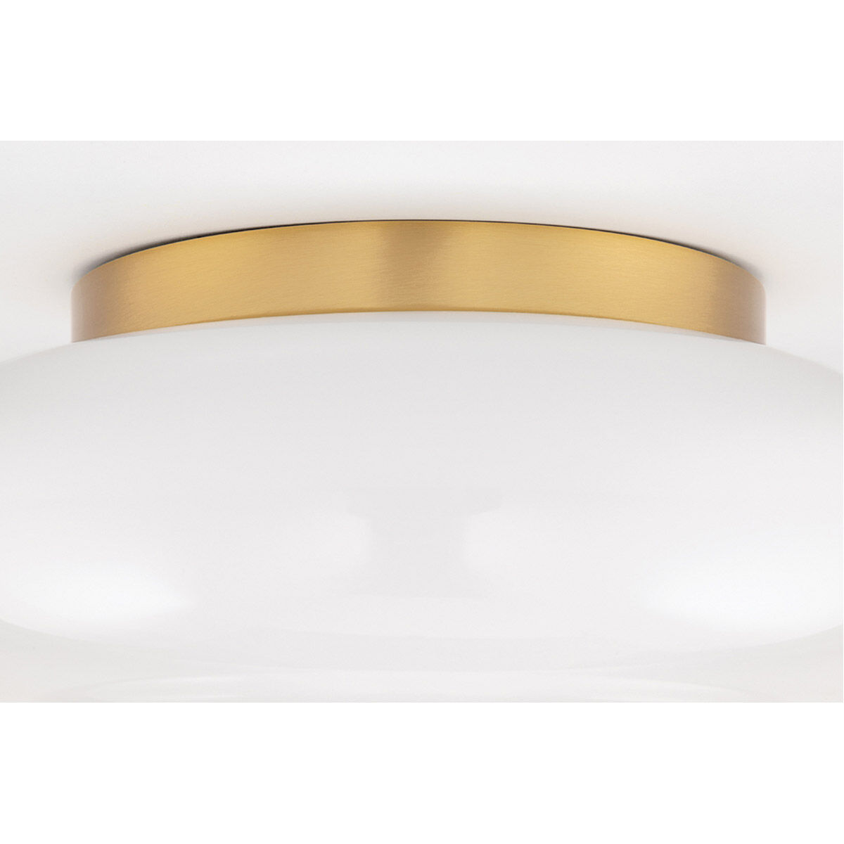 Hazel 2 Light 11 inch Aged Brass Flush Mount Ceiling Light