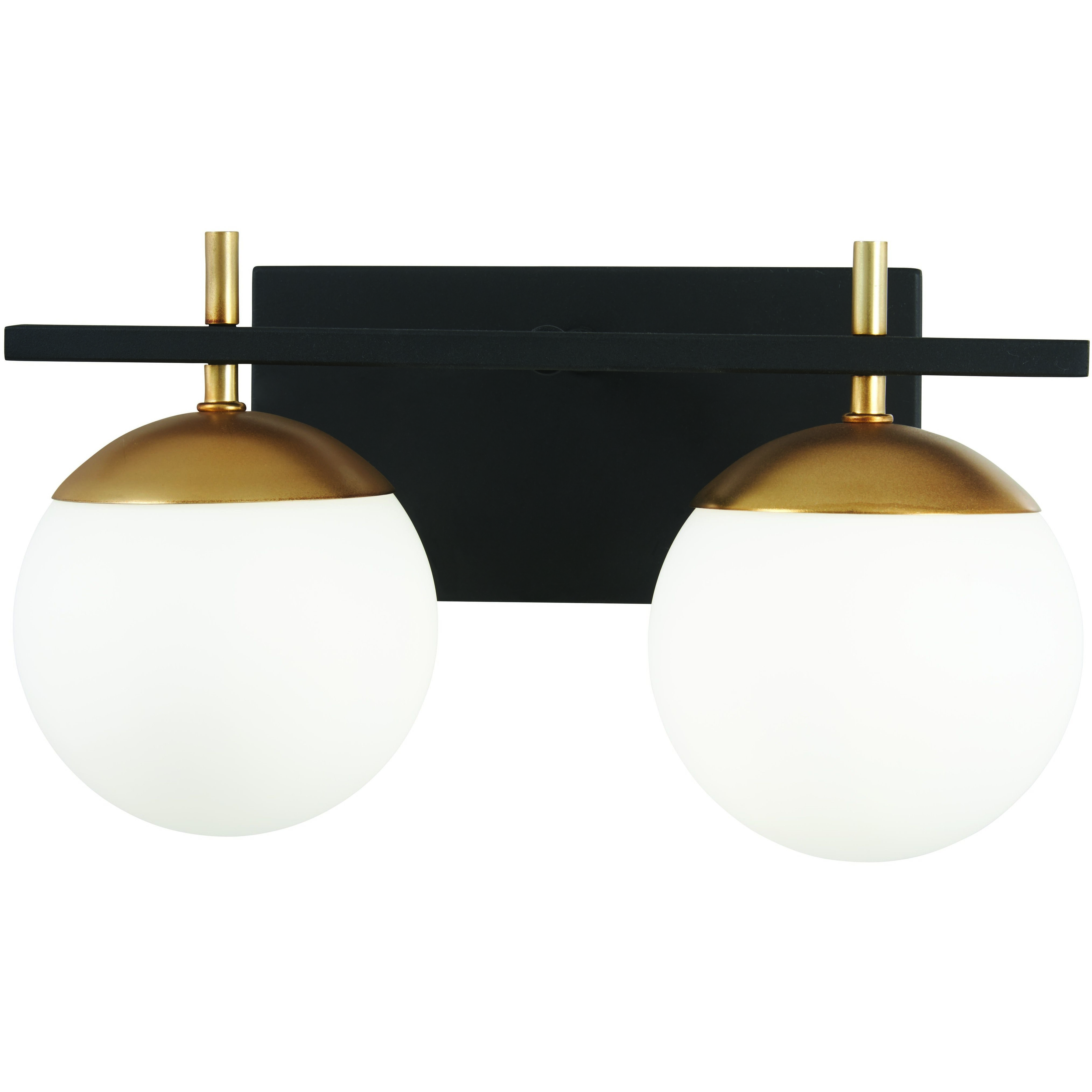 Alluria 2 Light 15 inch Weathered Black W/Autumn Gold Bath Light Wall Light