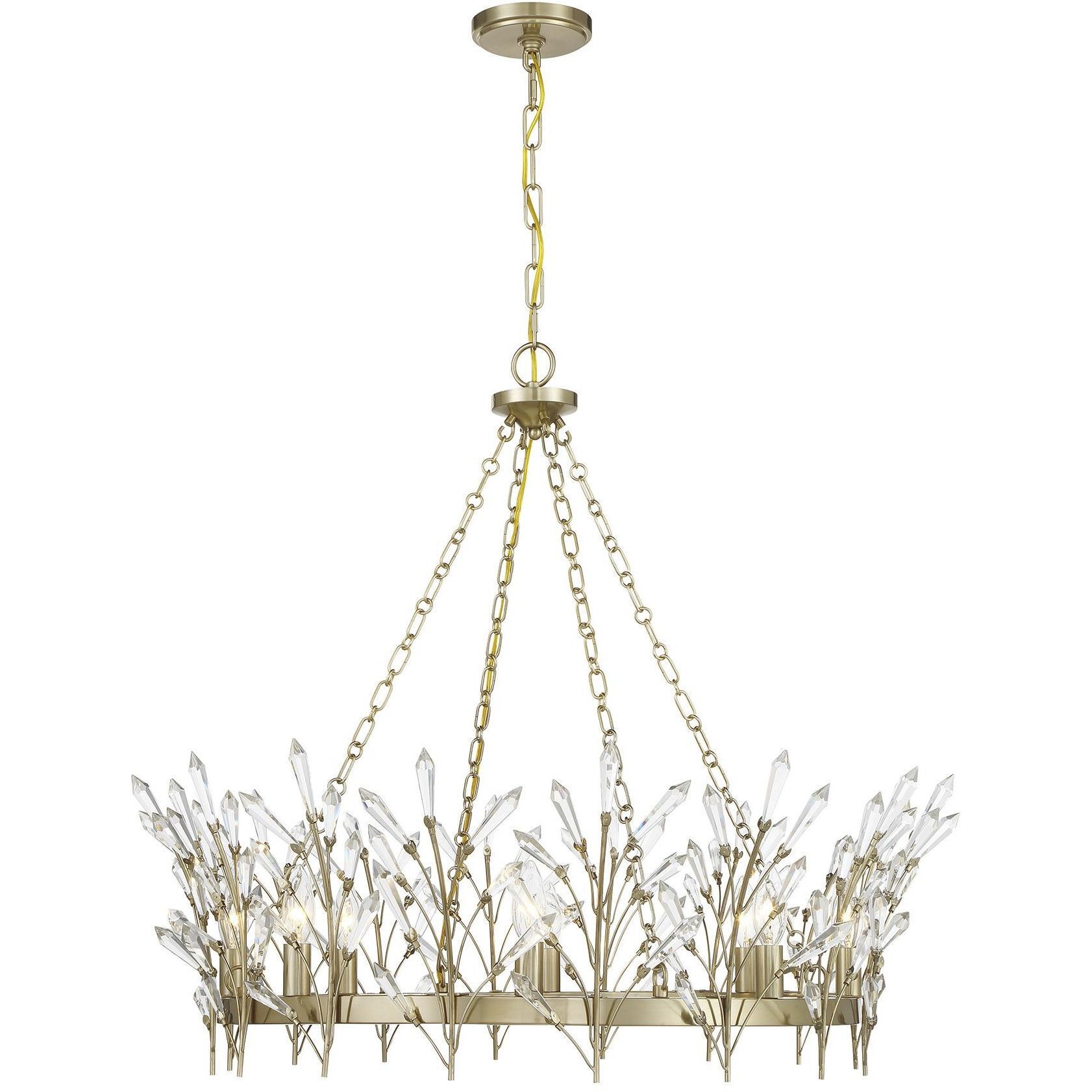 Orianna 8 Light 32 inch Noble Brass Chandelier Ceiling Light