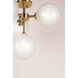 Ashleigh LED 20 inch Aged Brass Semi Flush Ceiling Light