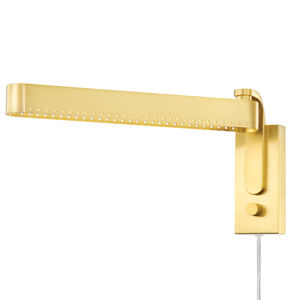Julissa 12 watt 14 inch Aged Brass Swing Arm Art & Shelf Light Wall Light