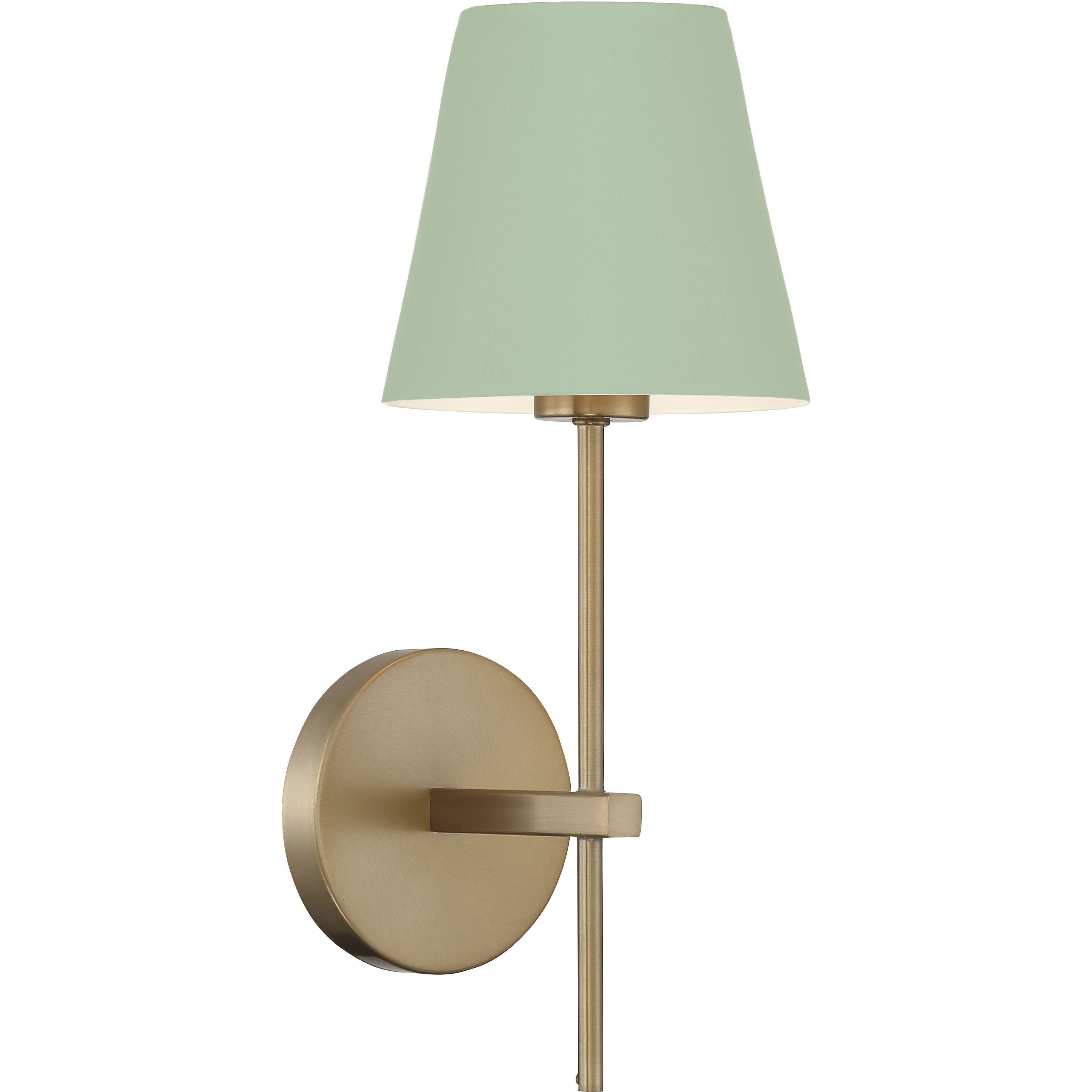 Xavier Bath Sconce Wall Light in Vibrant Gold and Green