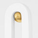 Roshani 2 Light 8 inch Aged Brass/Ceramic Raw Matte White ADA Wall Sconce Wall Light