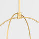 Flora 4 Light 30 inch Aged Brass Chandelier Ceiling Light