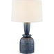 Russo 27.5 inch 15.00 watt Aged Brass/Ceramic Washed Cobalt Table Lamp Portable Light