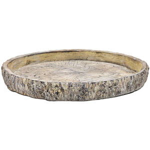 Faux Wood Natural Outdoor Decorative Plate